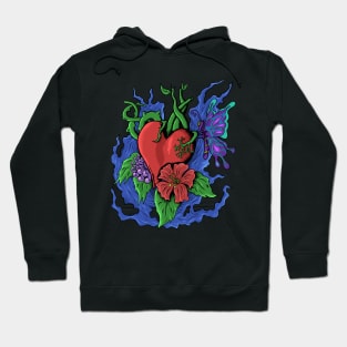 garden heart Hoodie